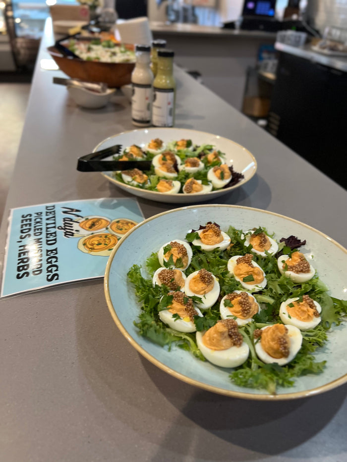 N'duja Deviled Eggs