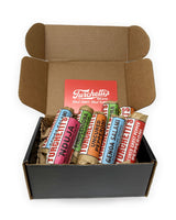 Turchetti's Full Spread corporate gift box with 8 whole salami, including 'Nduja, and a gift note card